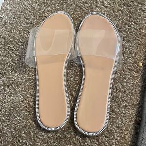 SHEIN clear sandal size 9 brand new never worn